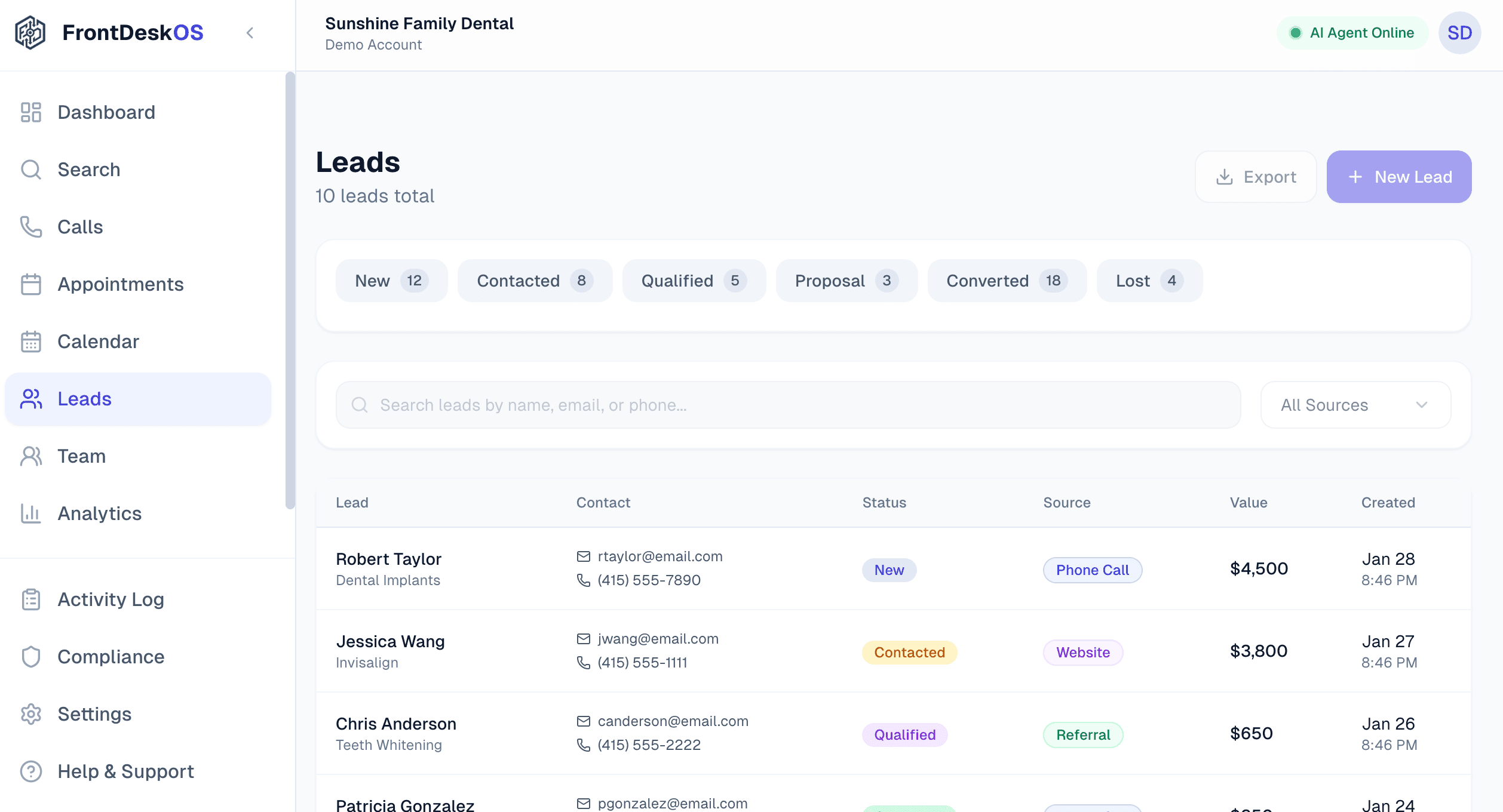Lead Pipeline Screenshot