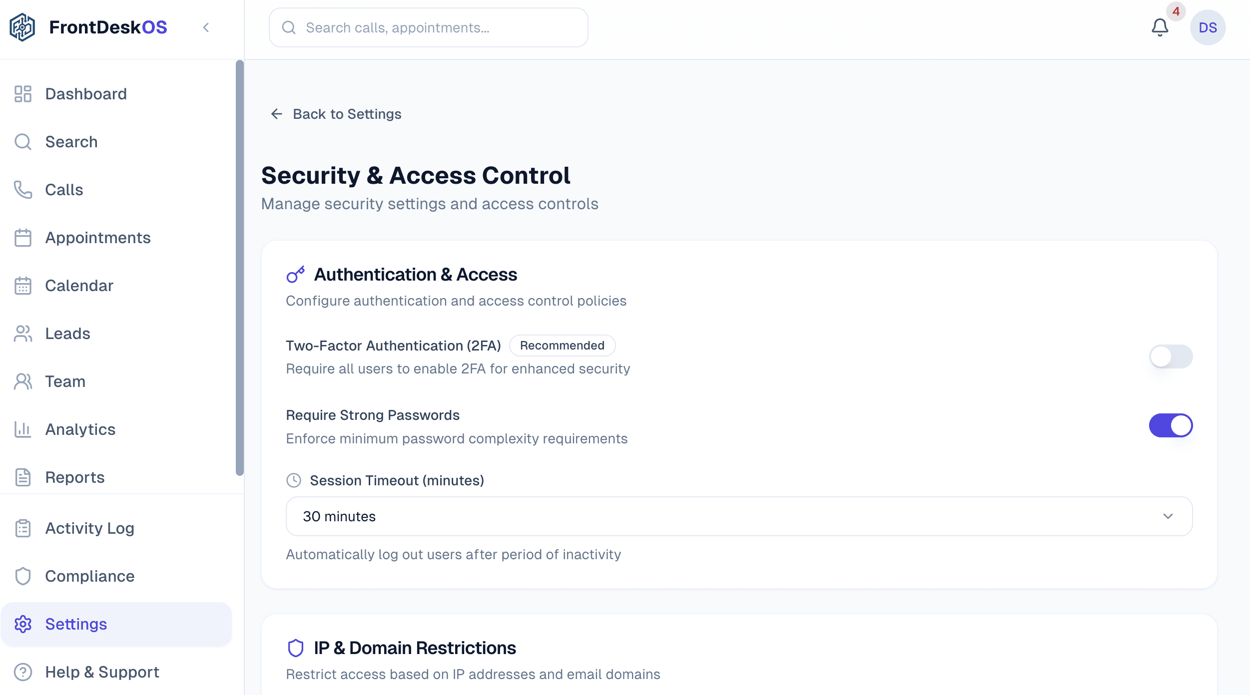 Enterprise Security Screenshot